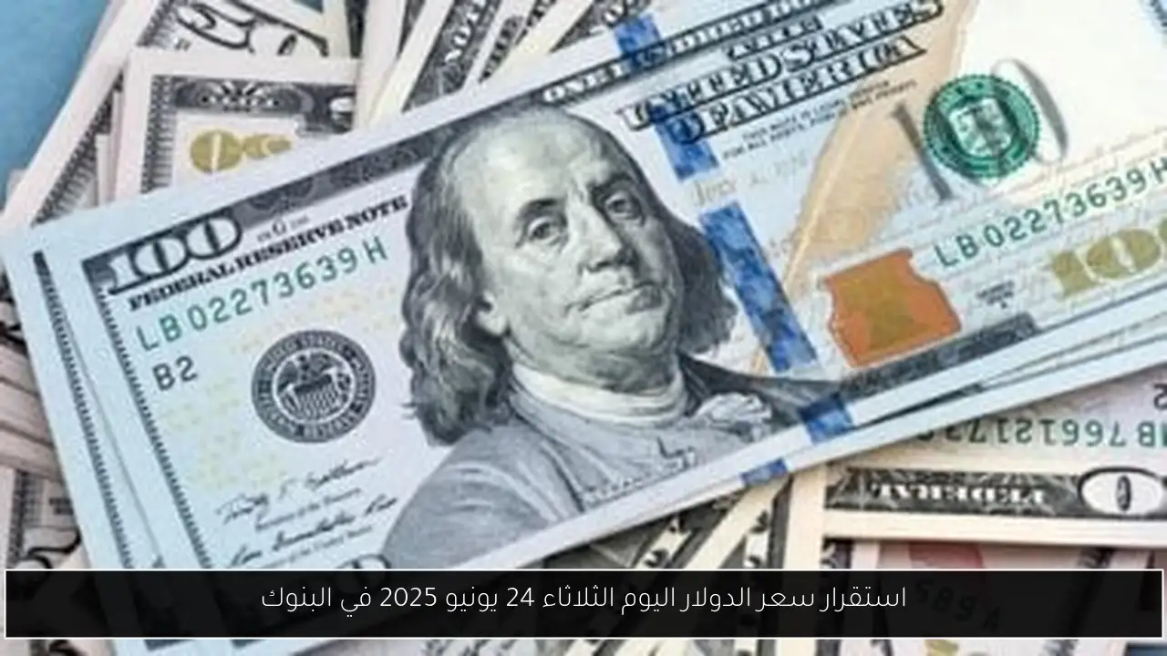 استقرار سعر الدولار اليوم الثلاثاء 24 يونيو 2025 في البنوك