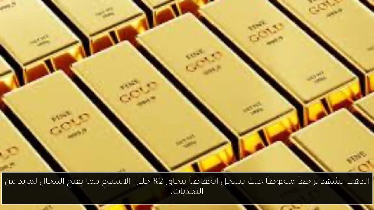 الذهب يشهد تراجعاً ملحوظاً حيث يسجل انخفاضاً يتجاوز 2% خلال الأسبوع مما يفتح المجال لمزيد من التحديات.
