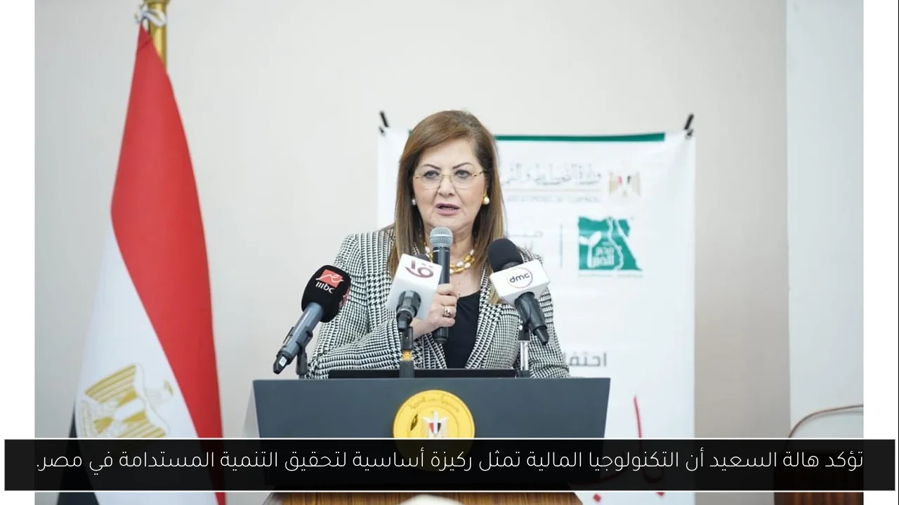 تؤكد هالة السعيد أن التكنولوجيا المالية تمثل ركيزة أساسية لتحقيق التنمية المستدامة في مصر.