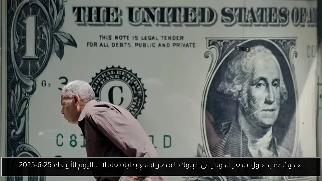 تحديث جديد حول سعر الدولار في البنوك المصرية مع بداية تعاملات اليوم الأربعاء 25-6-2025