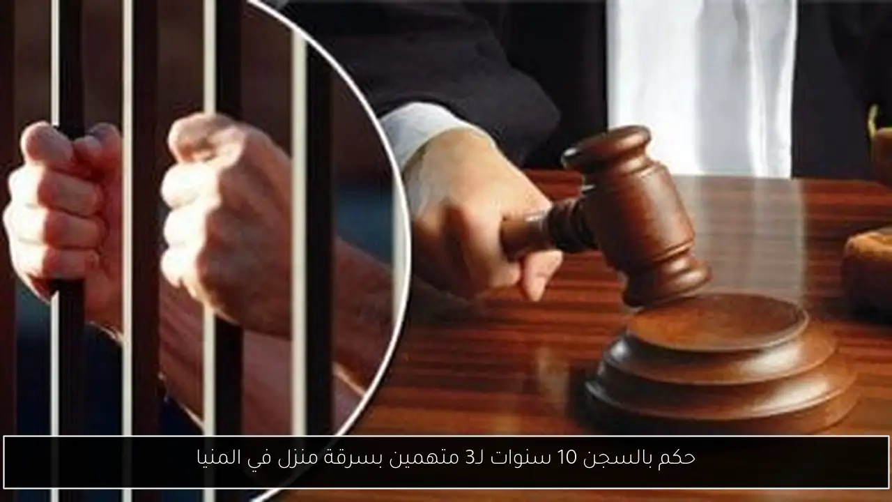 حكم بالسجن 10 سنوات لـ3 متهمين بسرقة منزل في المنيا