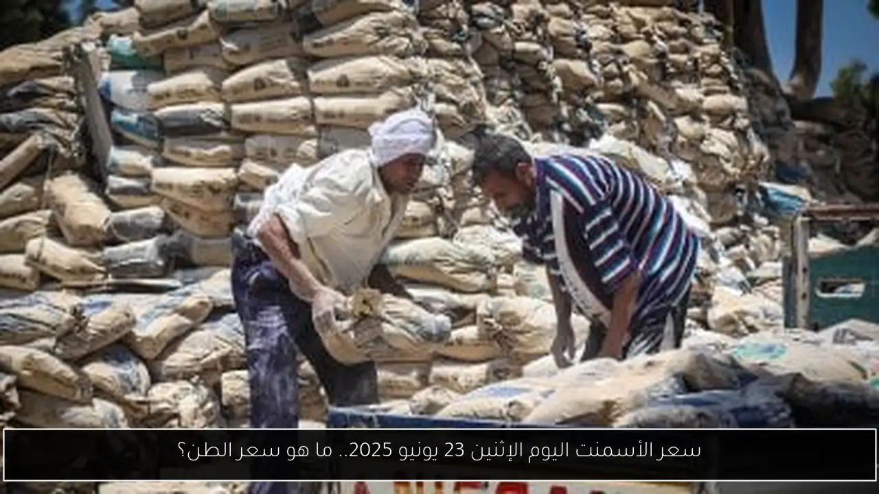 سعر الأسمنت اليوم الإثنين 23 يونيو 2025.. ما هو سعر الطن؟