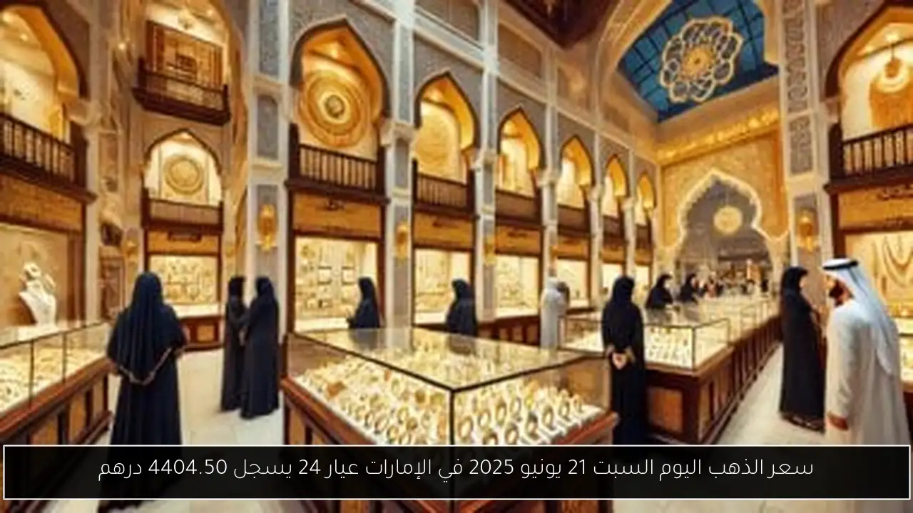 سعر الذهب اليوم السبت 21 يونيو 2025 في الإمارات عيار 24 يسجل 4404.50 درهم