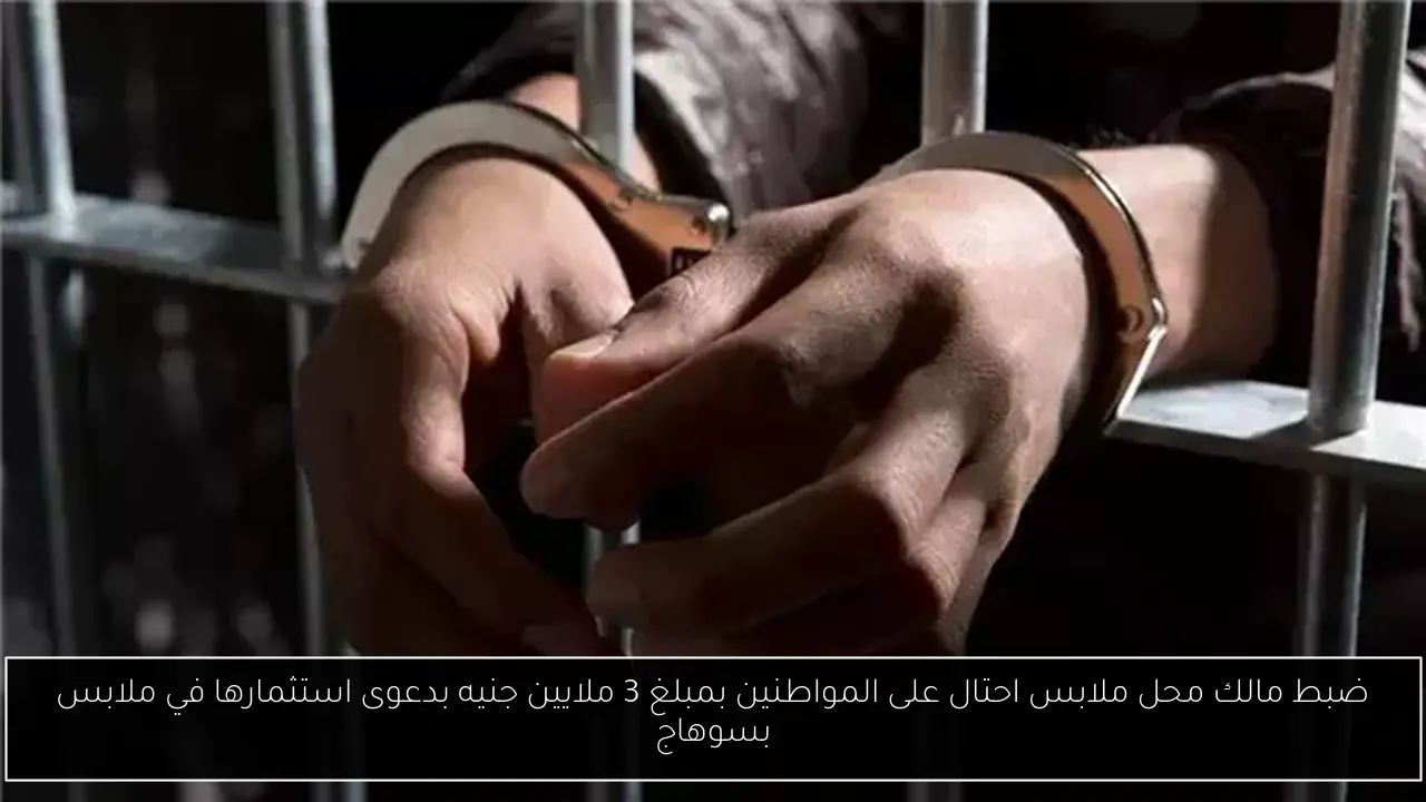ضبط مالك محل ملابس احتال على المواطنين بمبلغ 3 ملايين جنيه بدعوى استثمارها في ملابس بسوهاج