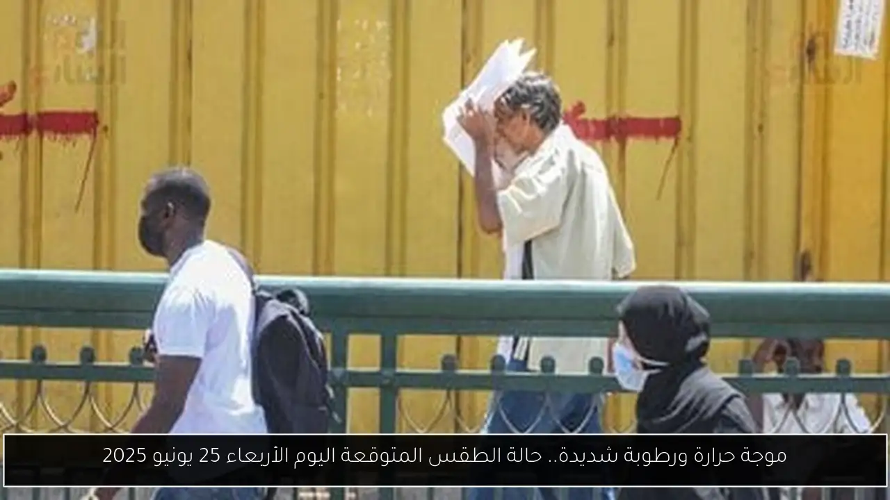 موجة حرارة ورطوبة شديدة.. حالة الطقس المتوقعة اليوم الأربعاء 25 يونيو 2025