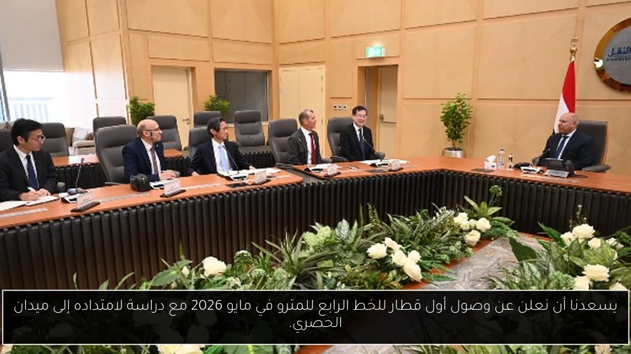 يسعدنا أن نعلن عن وصول أول قطار للخط الرابع للمترو في مايو 2026 مع دراسة لامتداده إلى ميدان الحصري.