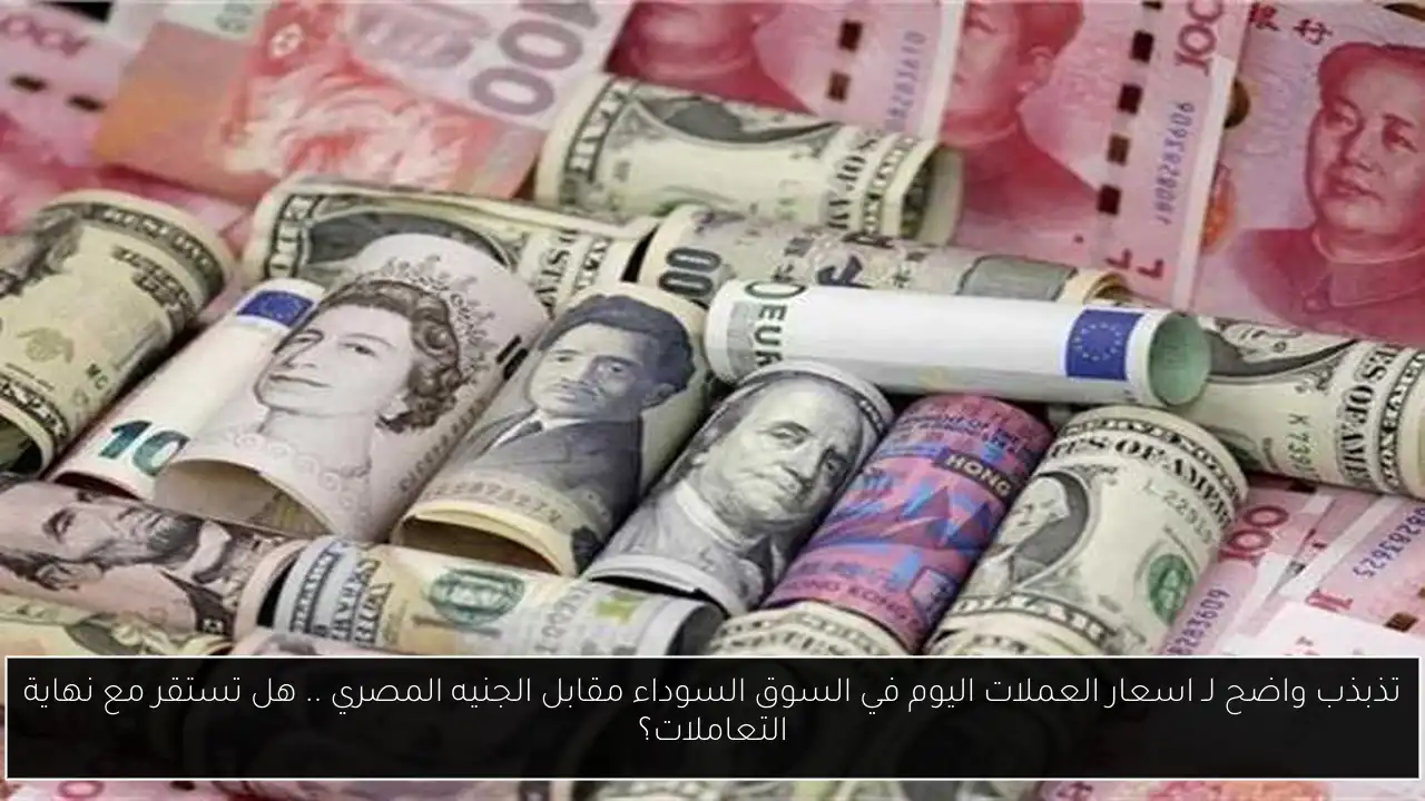 تذبذب واضح لـ اسعار العملات اليوم في السوق السوداء مقابل الجنيه المصري .. هل تستقر مع نهاية التعاملات؟