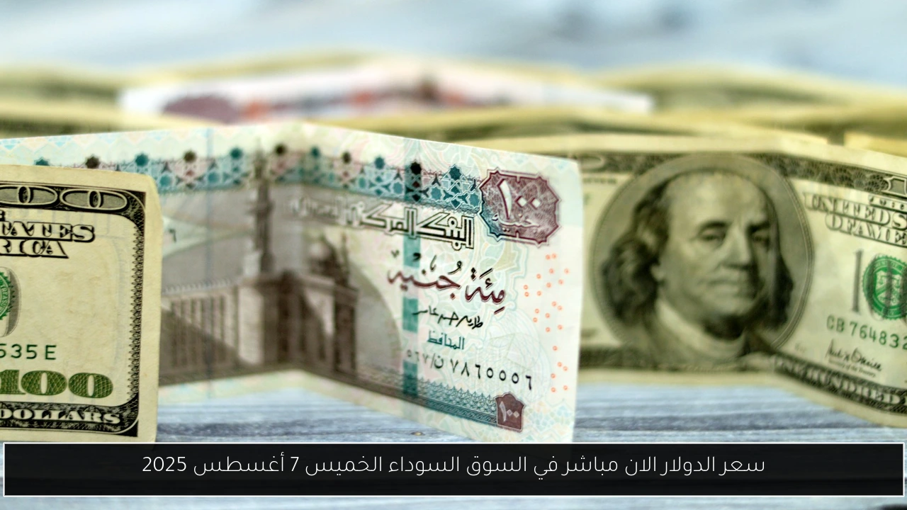 سعر الدولار الان مباشر في السوق السوداء الخميس 7 أغسطس 2025