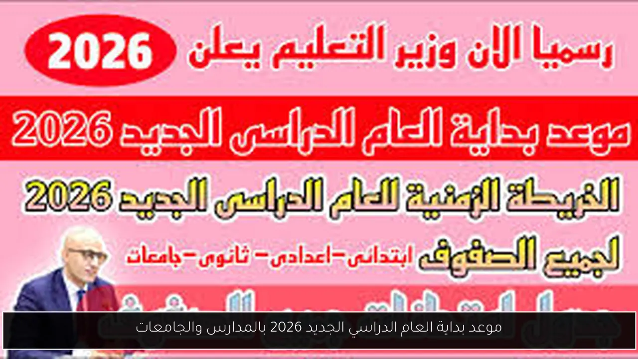 موعد بداية العام الدراسي الجديد 2026 بالمدارس والجامعات