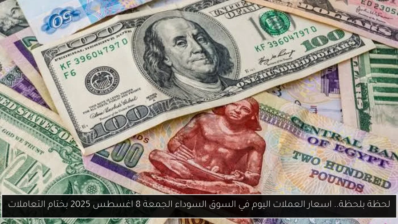 لحظة بلحظة.. اسعار العملات اليوم في السوق السوداء الجمعة 8 اغسطس 2025 بختام التعاملات