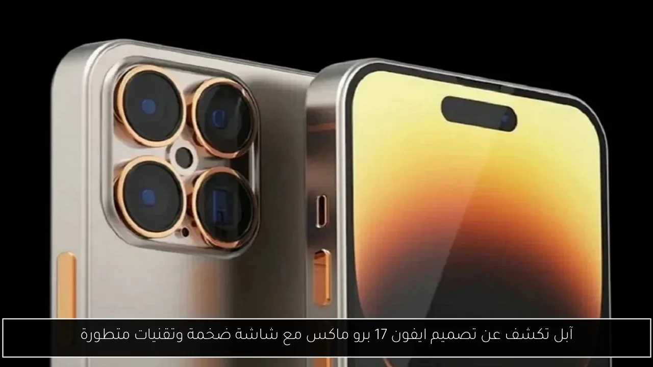 آبل تكشف عن تصميم ايفون 17 برو ماكس مع شاشة ضخمة وتقنيات متطورة