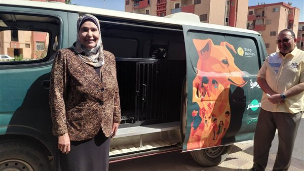 بيطري السويس تدعم نقل الكلاب بسيارة مجهزة